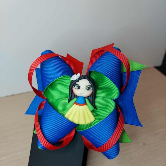 Warrior Princess Vibes! Handmade Mulan-Inspired Hair Bow - Picture 1 of 3